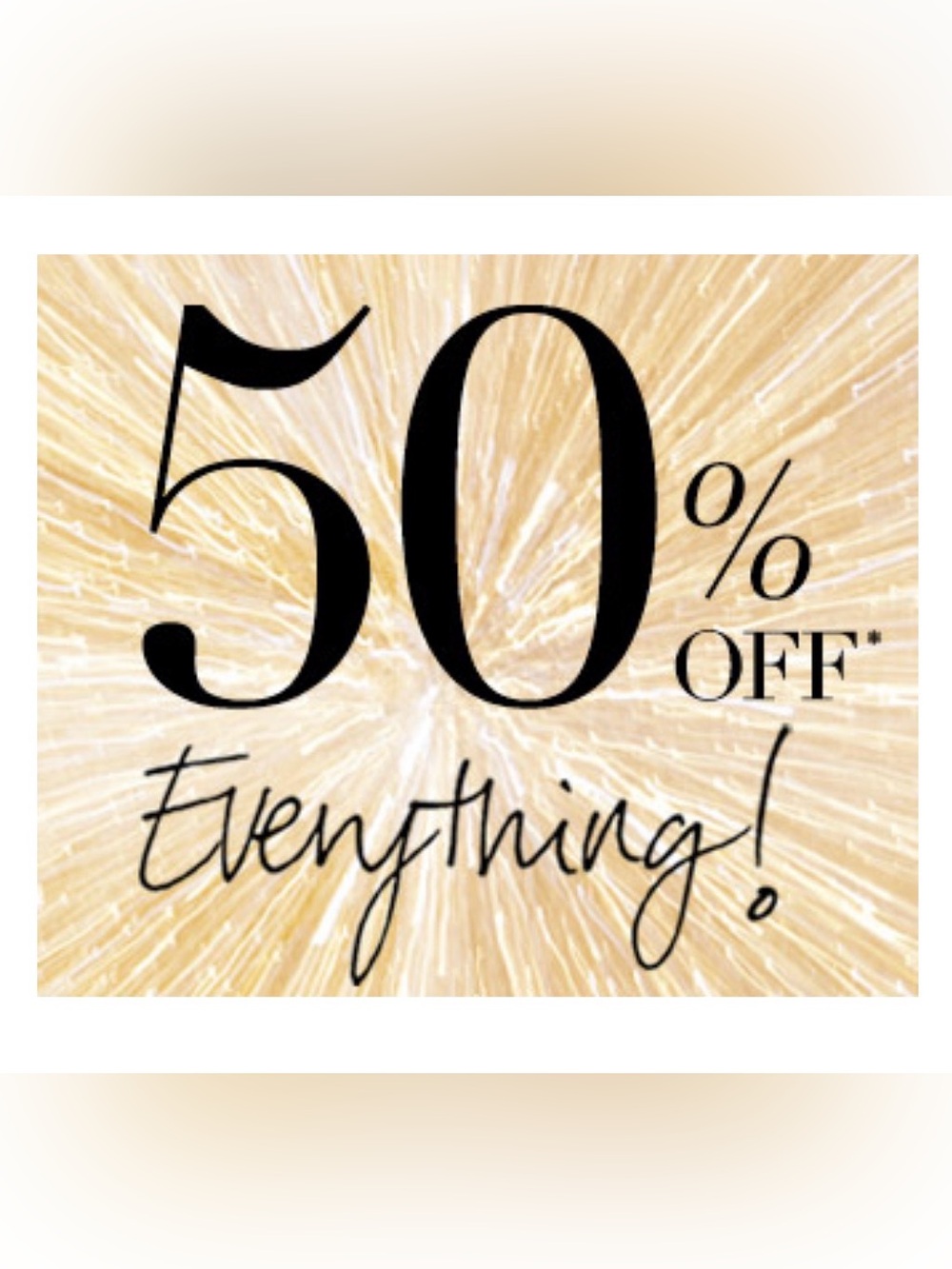 50% Off Sale
